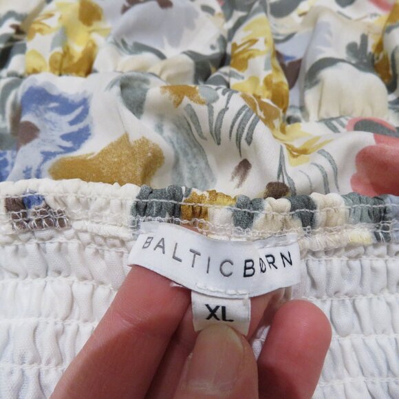 BALTIC BORN Marta Smocked Midi Dress in Multi Floral Cottage Boho Trad Wife XL - Picture 14 of 14